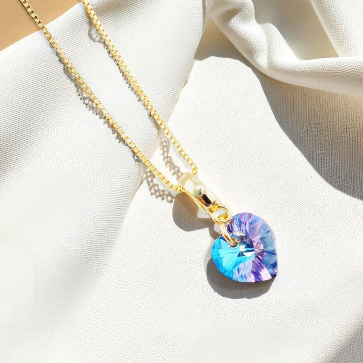 JOYAS MONTERO - Collar Romance Gold 24K creado con cristales de Swarovski® Vitral Light