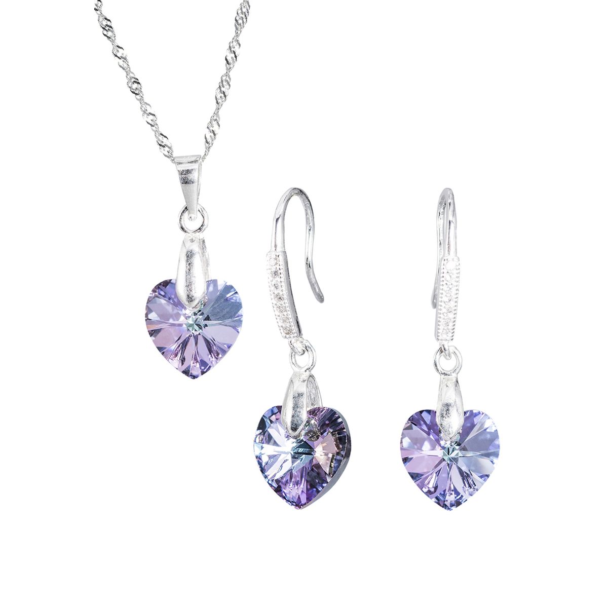 JOYAS MONTERO - Conjunto Romance Plata 925 creado con cristales de Swarovski® Vitral Light