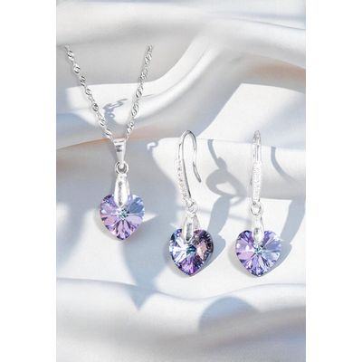 Imagen 2 del producto Conjunto Romance Plata 925 creado con cristales de Swarovski® Vitral Light