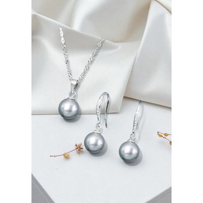 Imagen 2 del producto Conjunto Oslo Plata 925 creado con perlas de Swarovski® Grey
