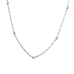 ANDREA COGGIOLA JOYAS - Collar Bolas Cadena Turbillón 45cm Plata Fina 925