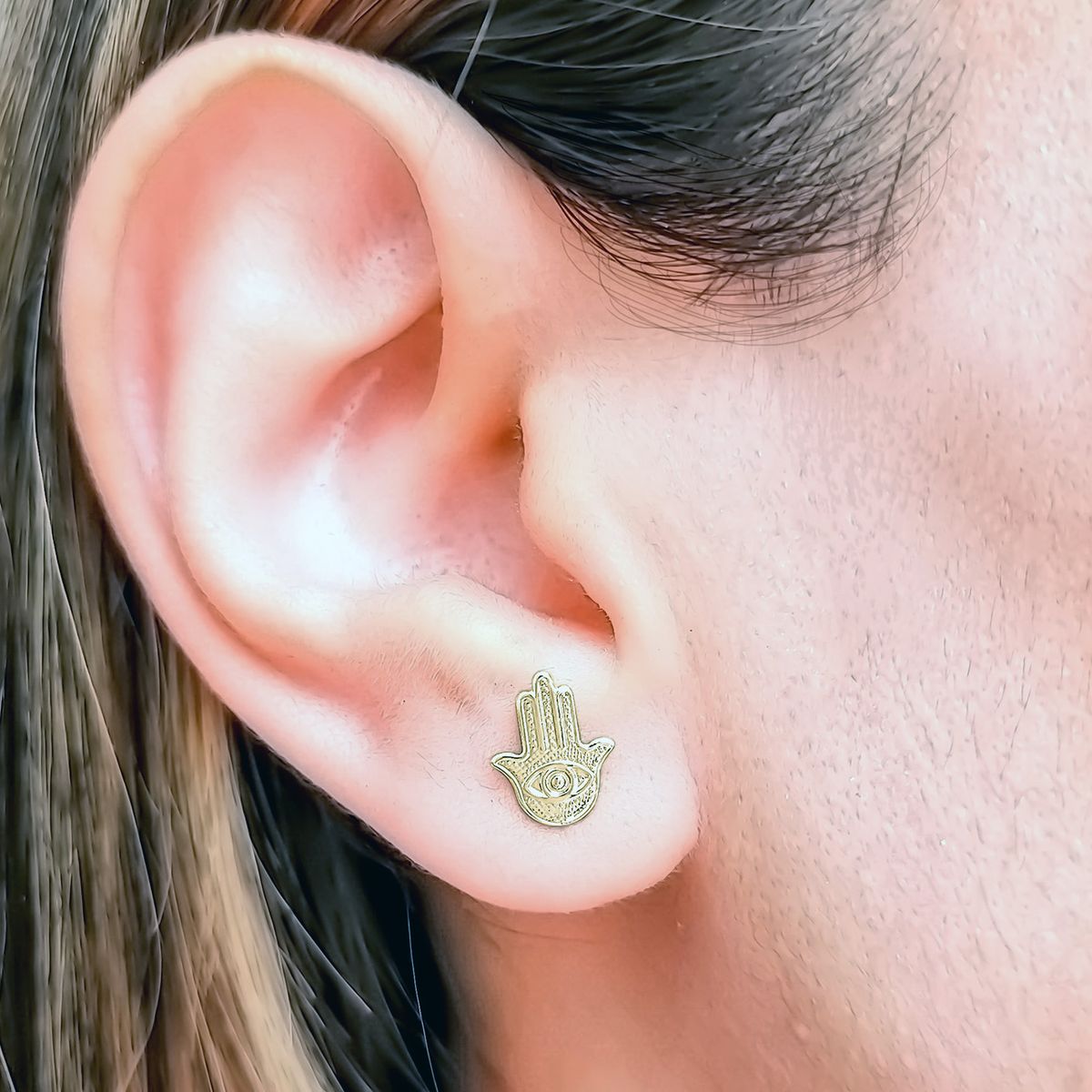COGGIOLA - Aros Mano Fátima Enchapado Oro 18K