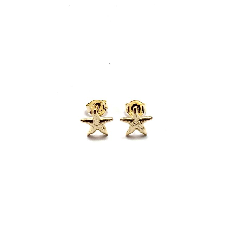 Aros Estrella De Mar Enchapado Oro 18K Dorado TALLA UNICA