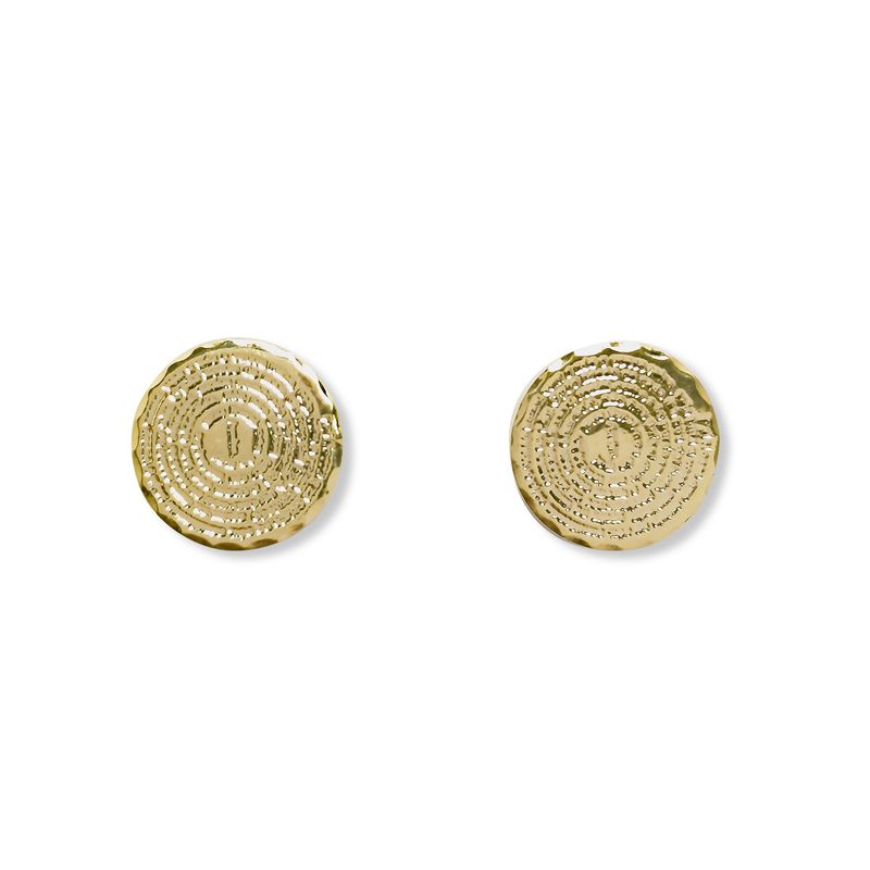 ANDREA COGGIOLA JOYAS - Aros Padre Nuestro Enchapado Oro 18K