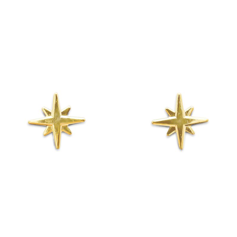 ANDREA COGGIOLA JOYAS - Aros Estrella Fugaz Enchapado Oro 18K