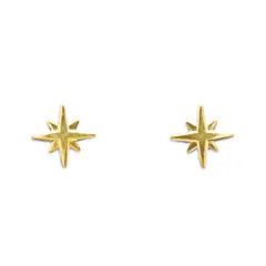 ANDREA COGGIOLA JOYAS - Aros Estrella Fugaz Enchapado Oro 18K