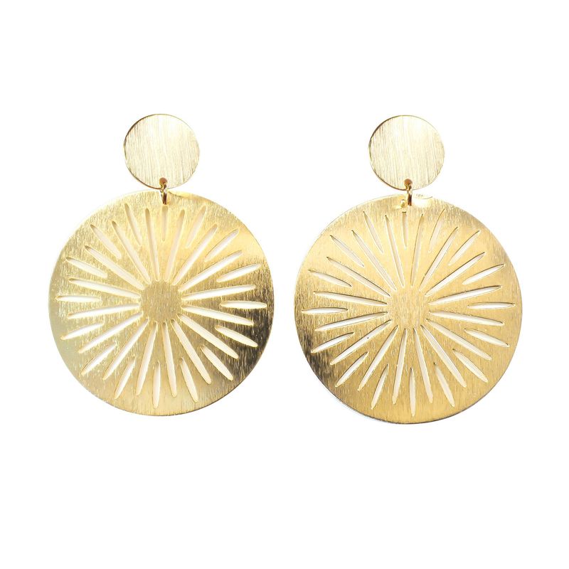 ANDREA COGGIOLA JOYAS - Aros Margarita Calados Enchapados Oro 18K