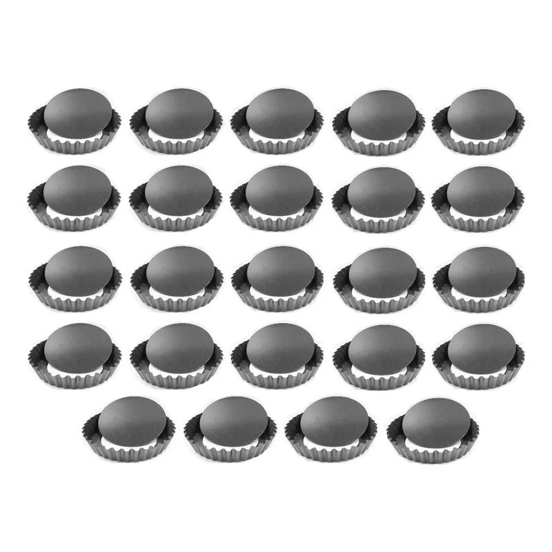 GENERICO - Pack 24 Moldes Tartaleta Desmontable Tarta Individual 10,5cm