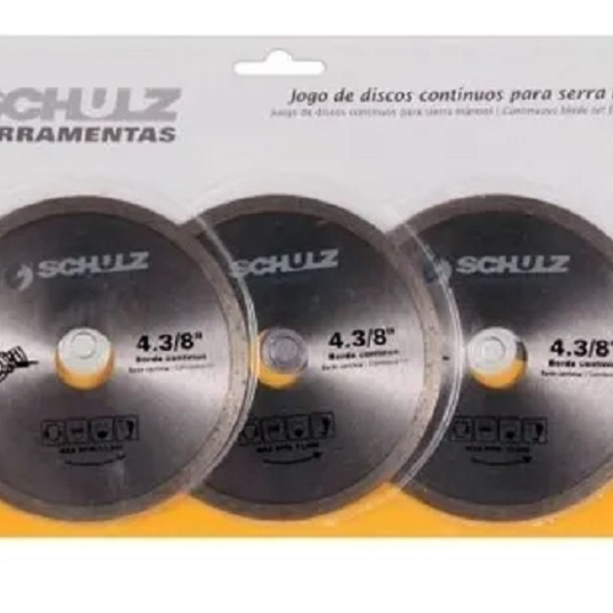 SCHULZ - Set de discos de corte diamantados continuos 4 - 3/8 " SCHULZ