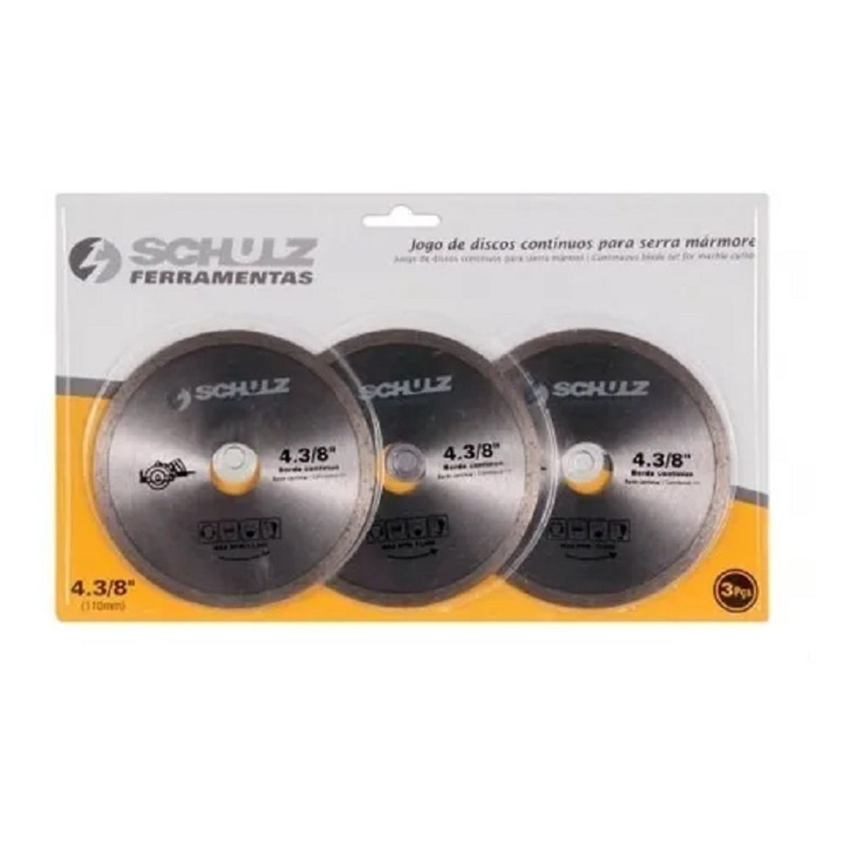 SCHULZ - Set de discos de corte diamantados continuos 4 - 3/8 " SCHULZ