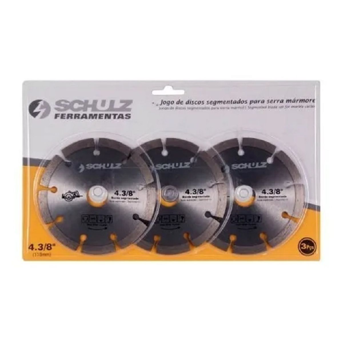 SCHULZ - Set de discos de corte diamantados segmentados 4 - 3/8 " SCHULZ