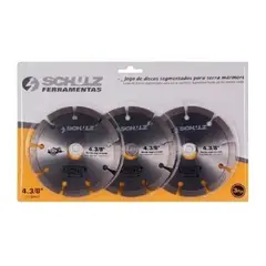 SCHULZ - Set de discos de corte diamantados segmentados 4 - 3/8 "