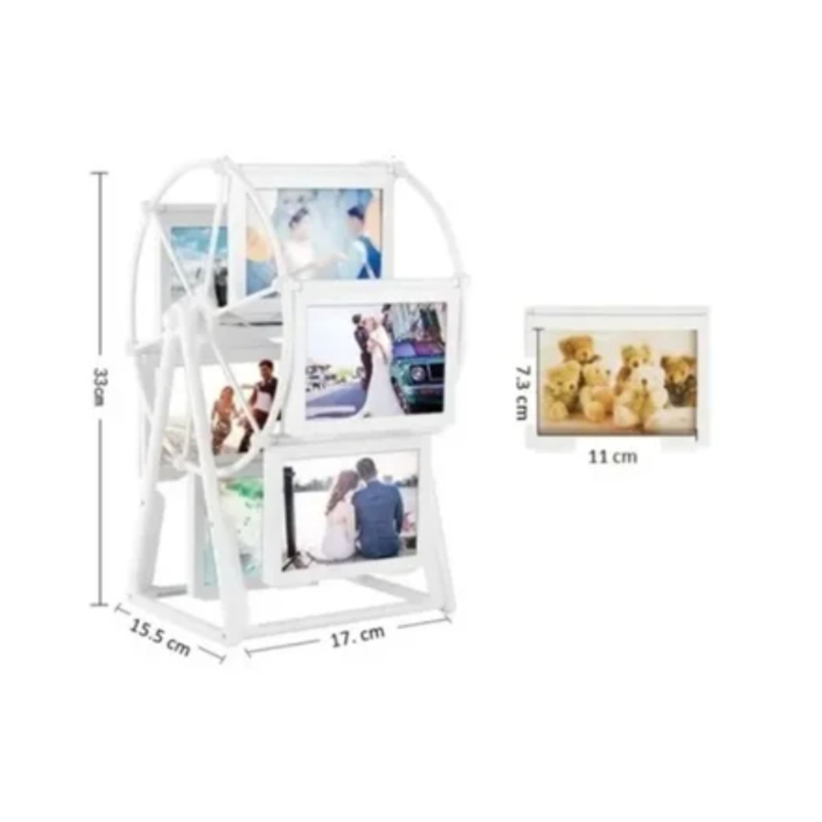 OFERTABKN - Rueda Porta Retrato Giratorio 12 Fotos De Escritorio