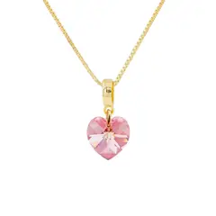 JOYAS MONTERO - Collar Romance Gold Cristales Genuinos Light Rose