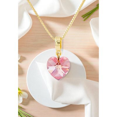 Imagen 2 del producto Collar Romance Gold 24K creado con cristales de Swarovski® Light Rose