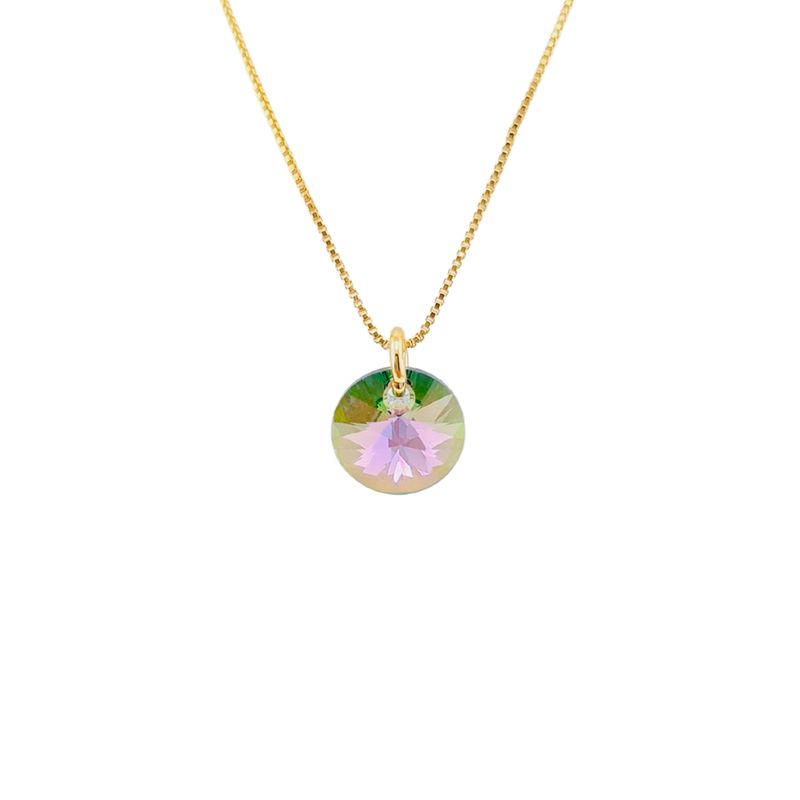 JOYAS MONTERO - Collar Punto de Luz  Gold Cristal Genuino Paradise Shine