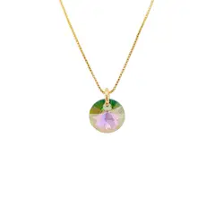 JOYAS MONTERO - Collar Punto de Luz Gold Cristal Genuino Paradise Shine