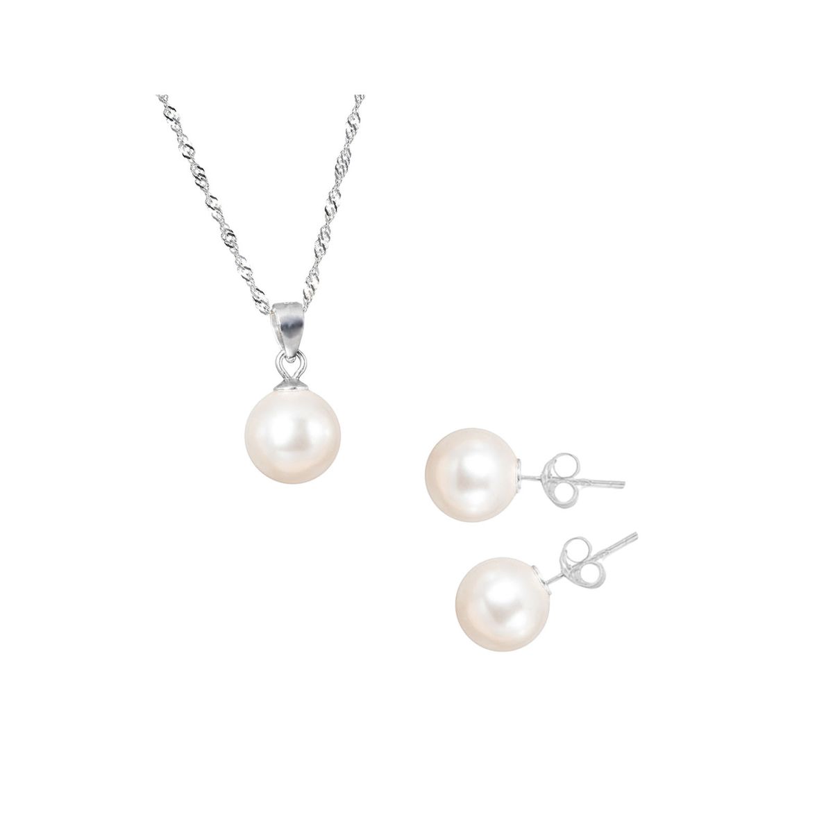 JOYAS MONTERO - Conjunto Viena Plata 925  creado Perla de Swarovski® Cream