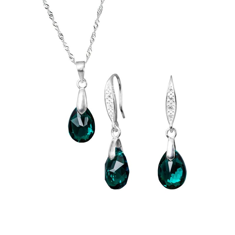 JOYAS MONTERO - Conjunto Milan Cristales Genuinos Emerald