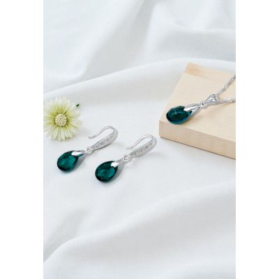 Imagen 2 del producto Conjunto Milan Plata 925 creado con cristales de Swarovski® Emerald