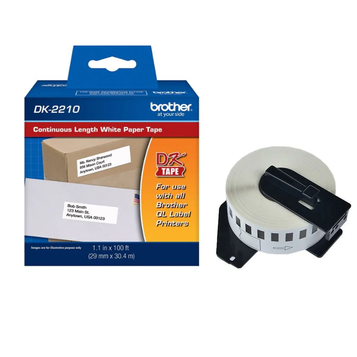 BROTHER - CINTA BROTHER DK-2210, 29 MM X 30,48 MM. CONTINUO