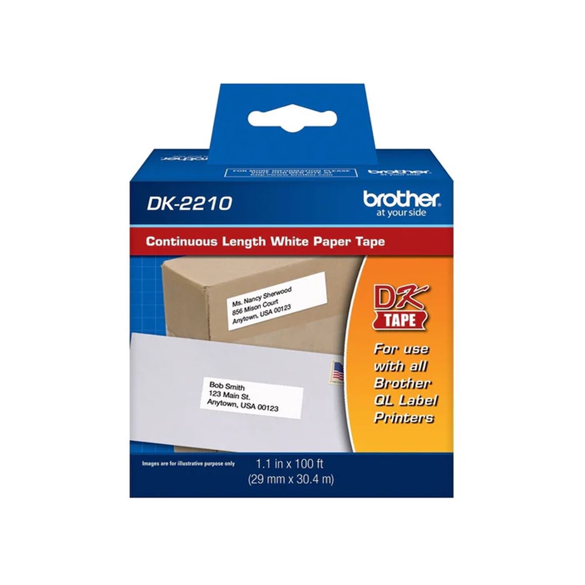 BROTHER - CINTA BROTHER DK-2210, 29 MM X 30,48 MM. CONTINUO