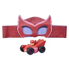 PJ MASKS - Figura set de auto y mascara Amaya