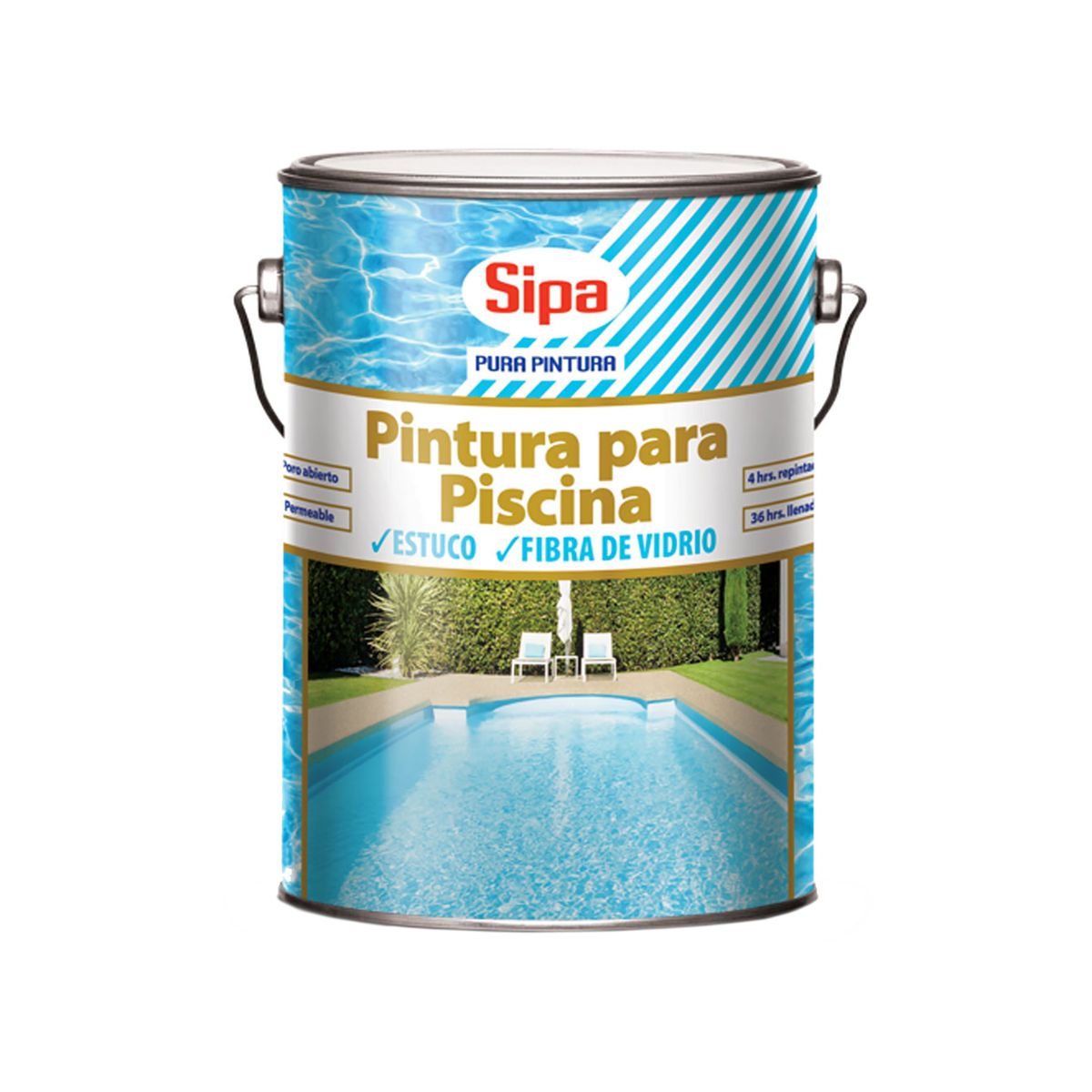 SIPA - Pintura Para Piscina Sipa Piscina Celeste Galon
