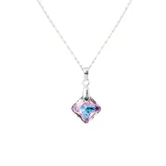 JOYAS MONTERO - Collar Cristina Plata Italiana 925 y Cristal Genuino Vitral Light