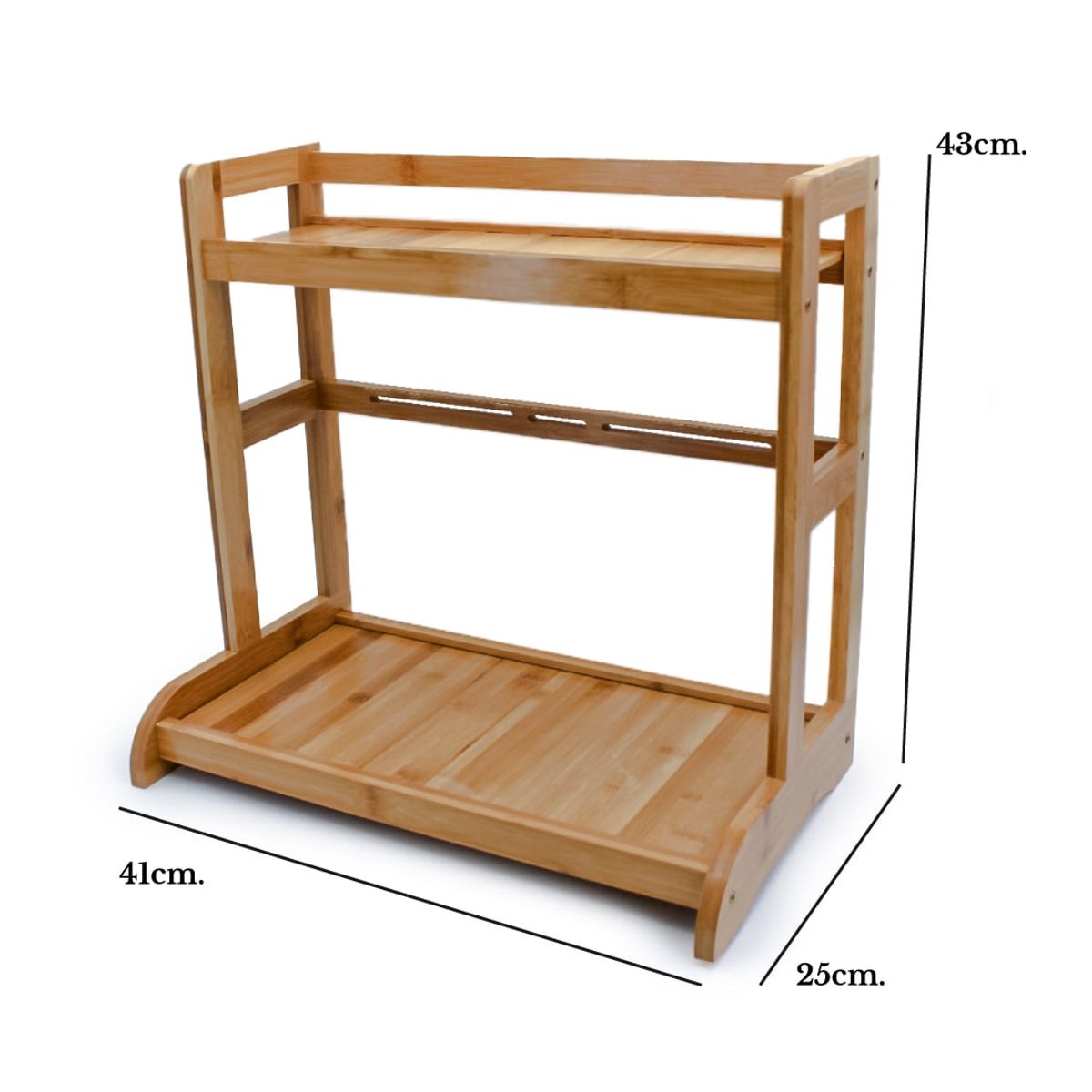 NEWTREE - Mueble De Madera tipo Repisa de 2 Niveles