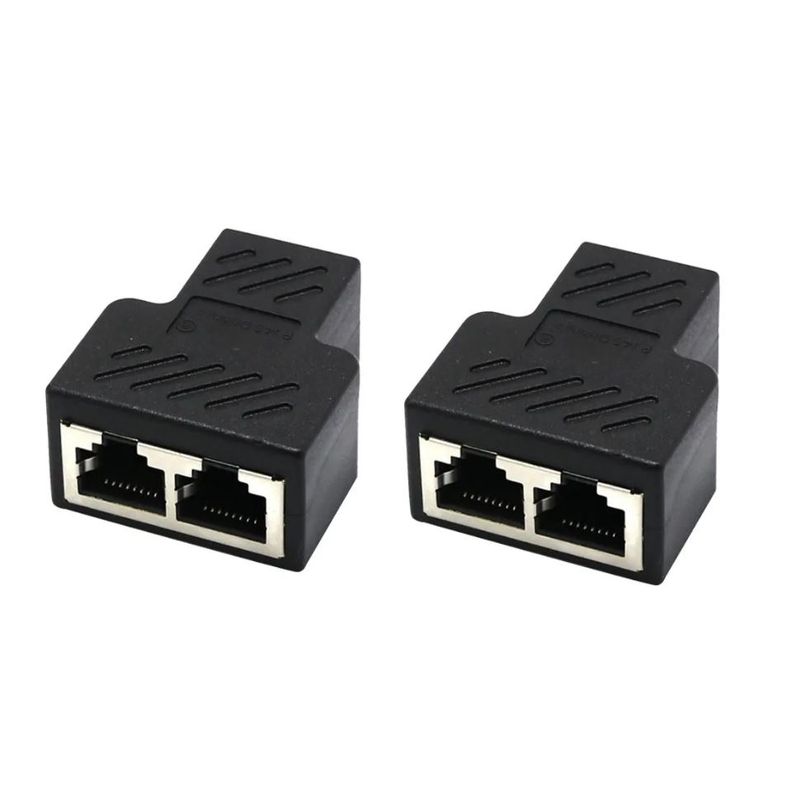 GENERICO - ADAPTADOR RJ45 1 A 2 PARA DOS PC NO AL MISMO TIEMPO