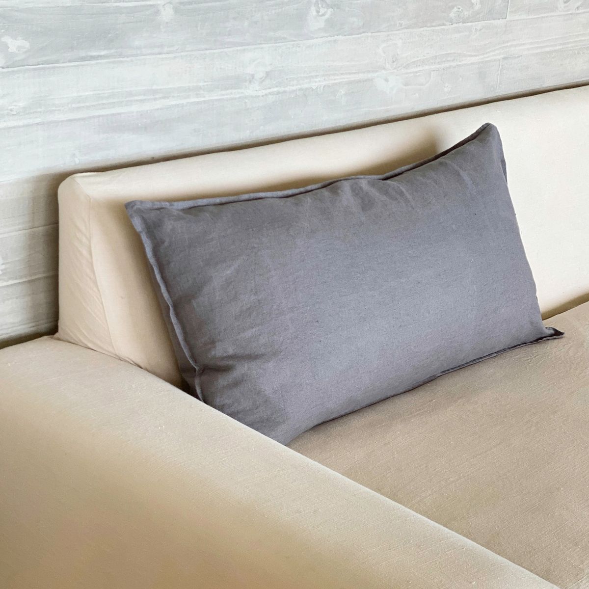 NATURALINO - Cojín Naturalino Lino 45x100 Mayo 340 Gris Oscuro