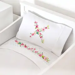 TUYO PRINT - Juego de sábanas Pack & Play, letras Vintage X