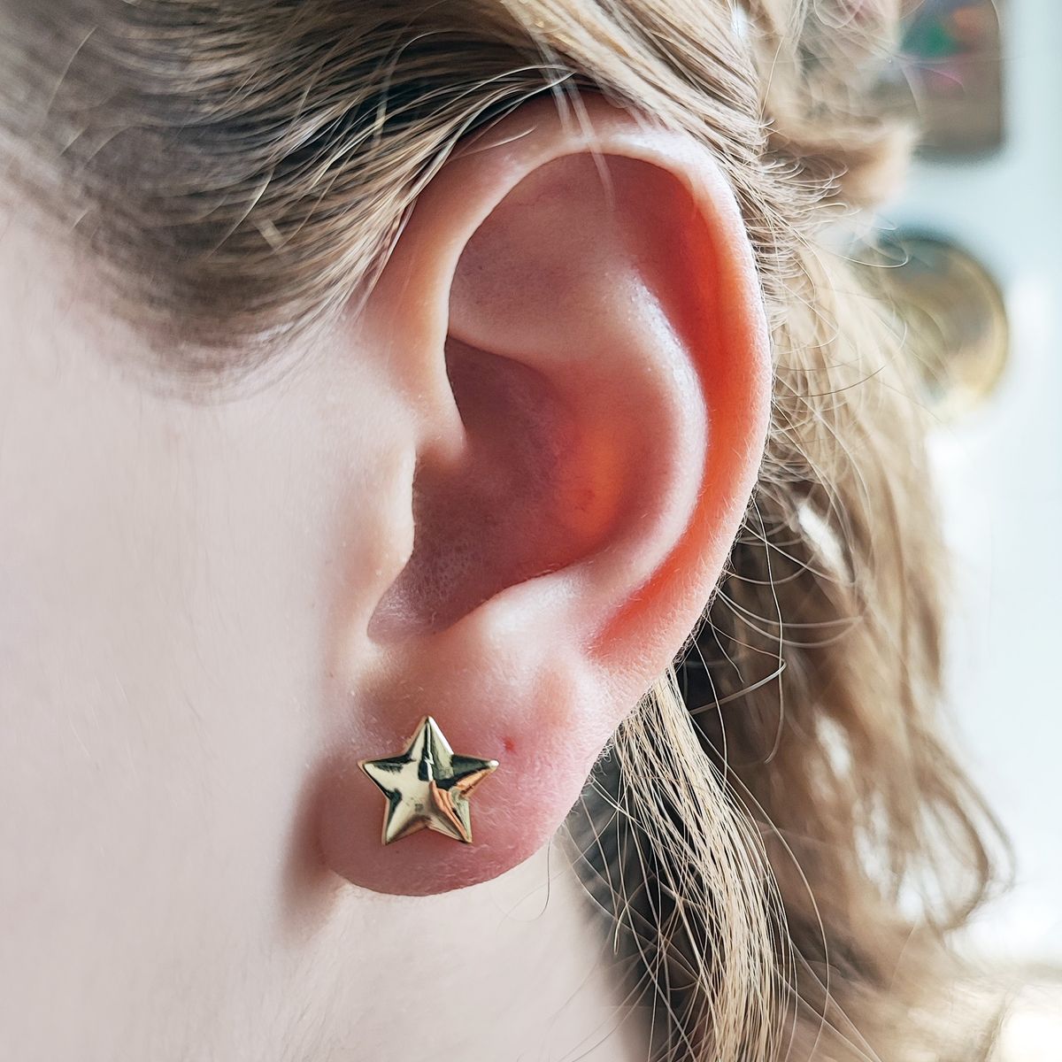 COGGIOLA - Aros Estrellas 10mm Enchapado Oro 18K
