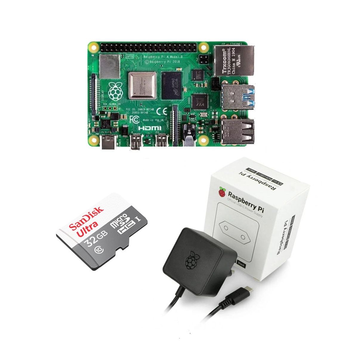RASPBERRY PI - Kit Raspberry Pi 4 2Gb con Memoria y Transformador