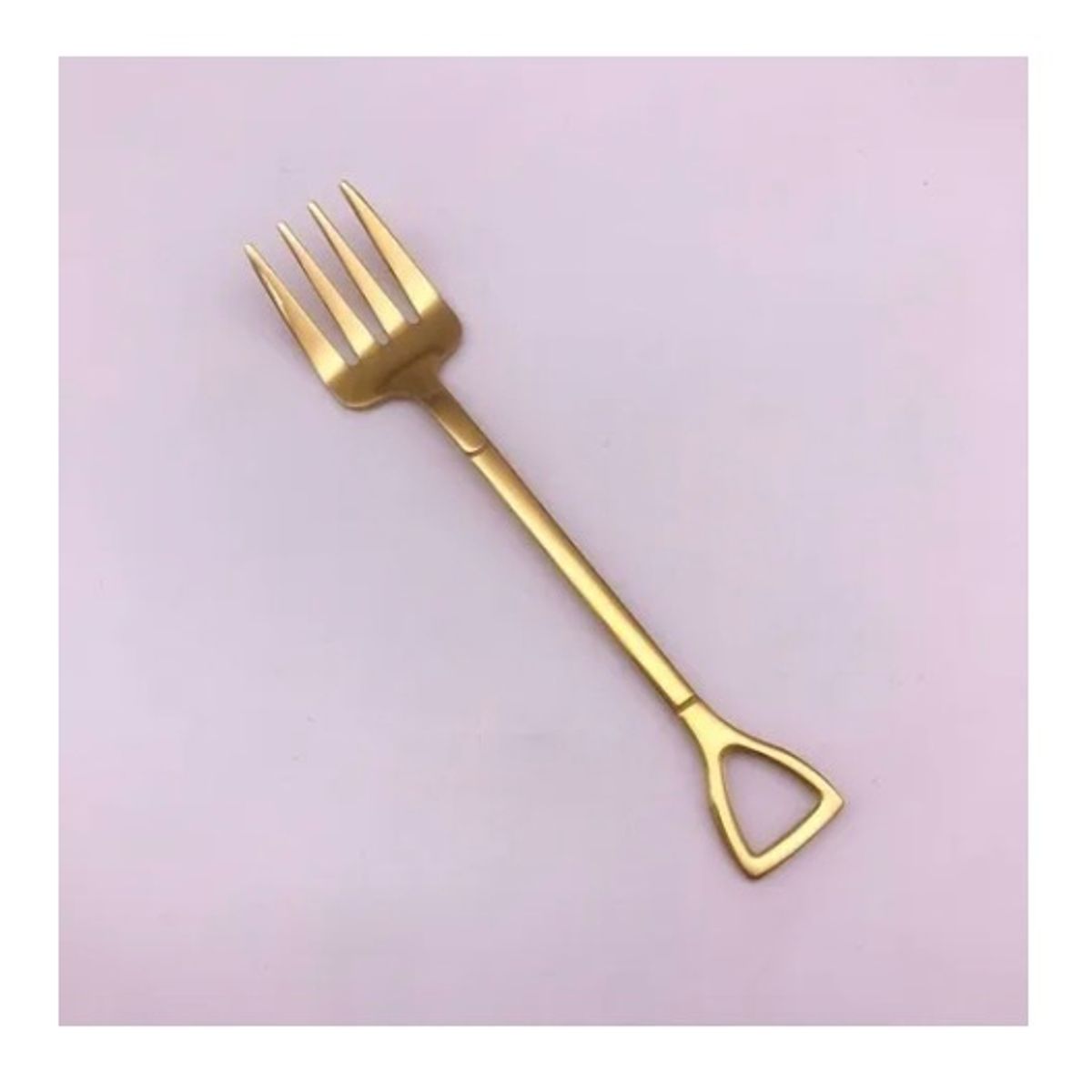 GENERICO - Tenedor Horquilla De Acero Inoxidable Para Servir Dorado