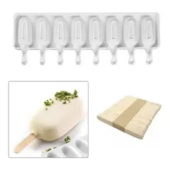 GENERICO - Moldes De Silicona Para Helados Molde Paletas Helado 8 Palet