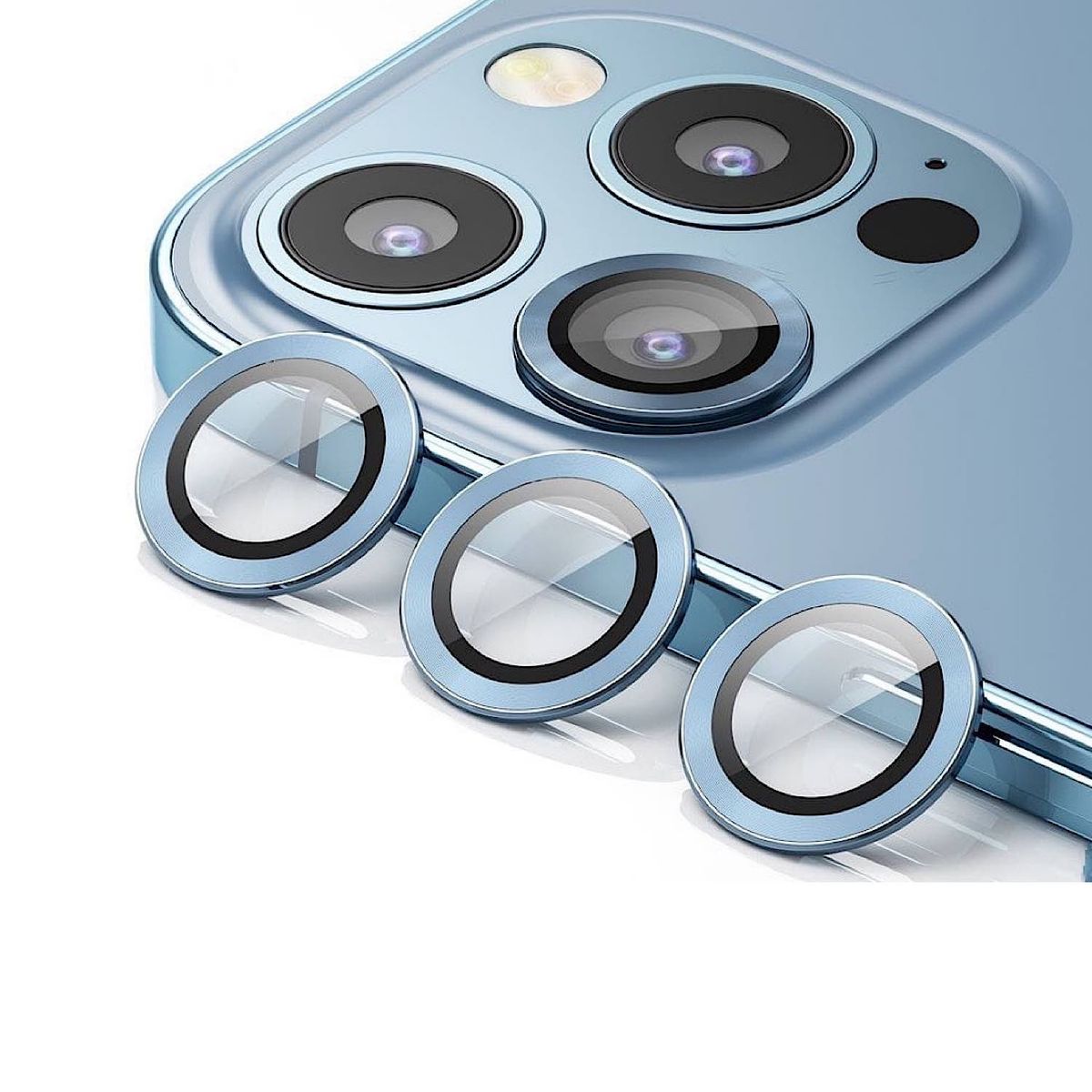 GENERICO - Protector Para Camara iPhone 13 Pro - 13 Pro Max - Azul