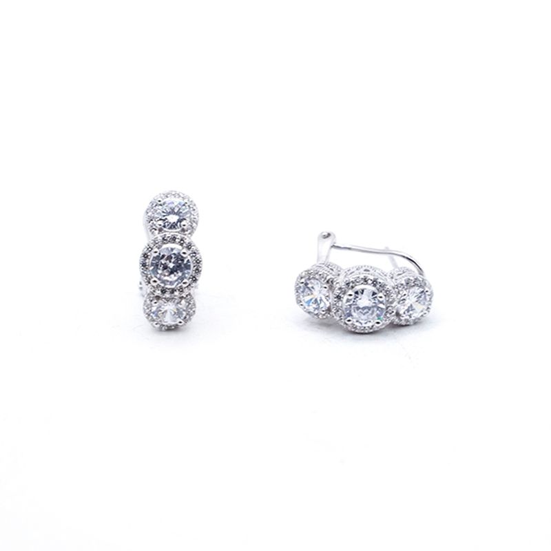 BE YOU - Aros plata rodinados con circones