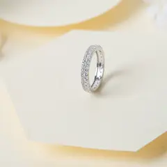 BE YOU - Anillo plata rodinado y circones