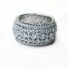BE YOU - Anillo plata rodinado y circones