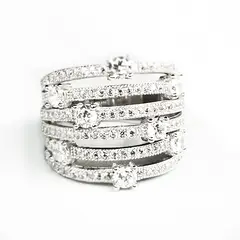 BE YOU - Anillo plata rodinado y circones