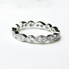 BE YOU - Anillo plata rodinado y circones