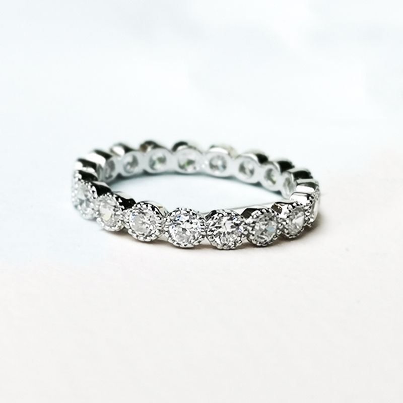 BE YOU - Anillo plata rodinado y circones