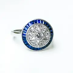 BE YOU - Anillo plata rodinado con circones y spinel