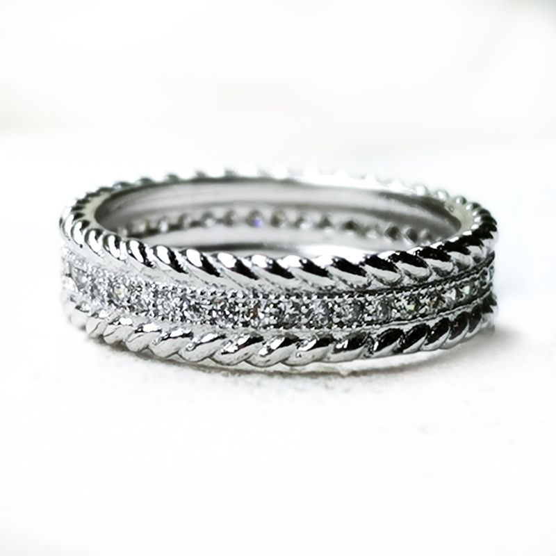 BE YOU - Anillo plata rodinado y circones