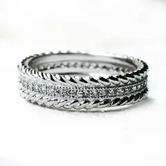BE YOU - Anillo plata rodinado y circones