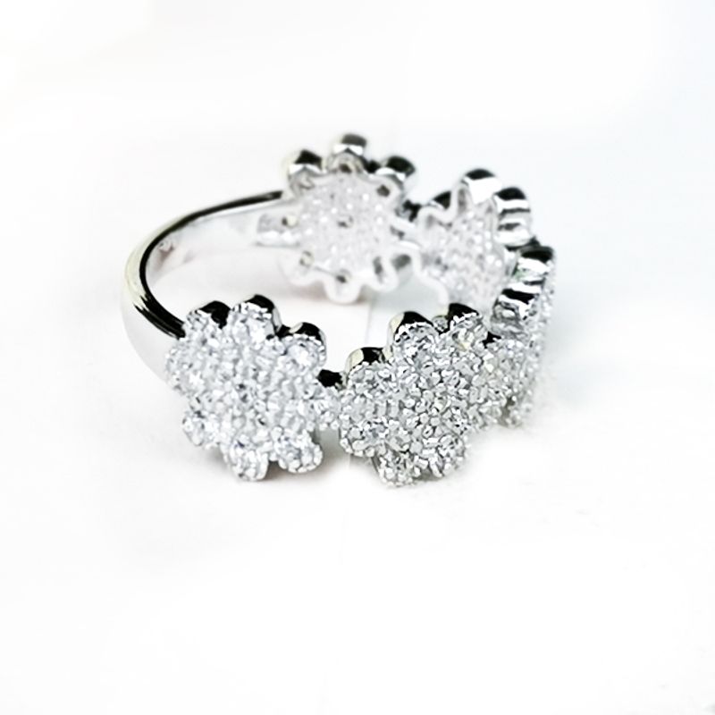 BE YOU - Anillo plata rodinado y circones