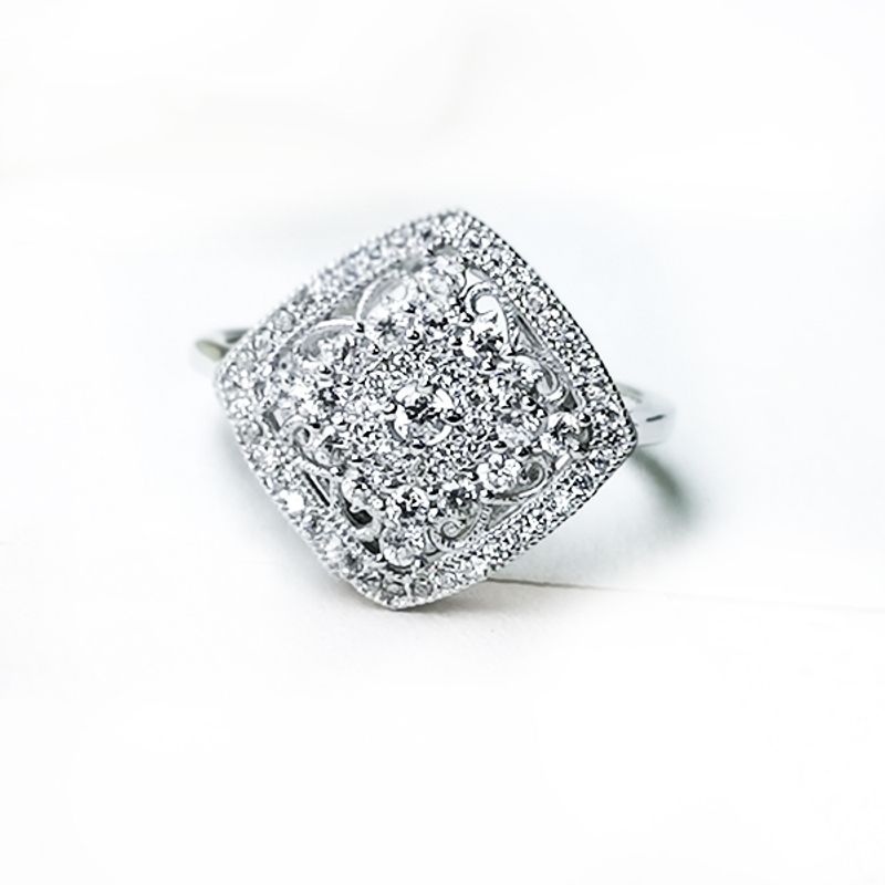 BE YOU - Anillo plata rodinado y circones