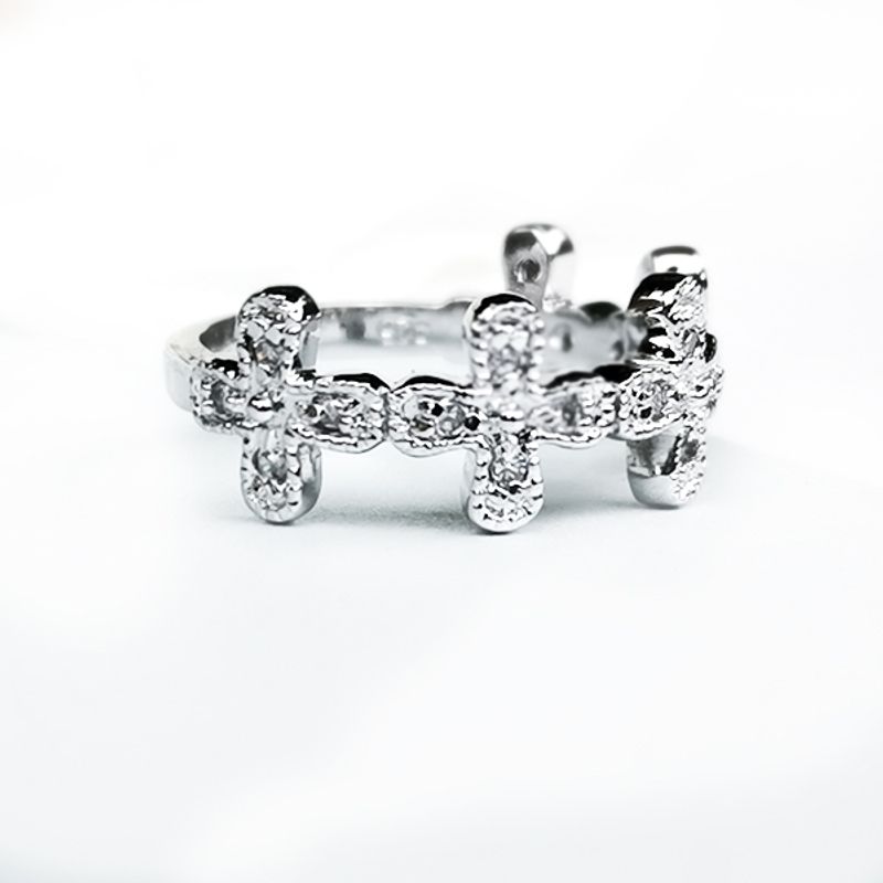 BE YOU - Anillo plata rodinado y circones